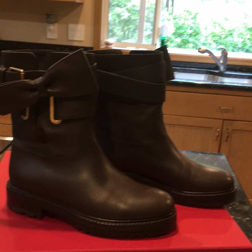 Valentino Bow Wrap Biker Boots